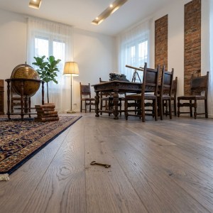 PARQUET PREFINITI - Rovere 1 Strip - Thermo Family - Carbonizzato - Spazzolato-6